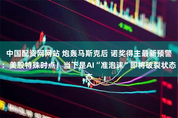中国配资网网站 炮轰马斯克后 诺奖得主最新预警：美股特殊时点！当下是AI“准泡沫”即将破裂状态